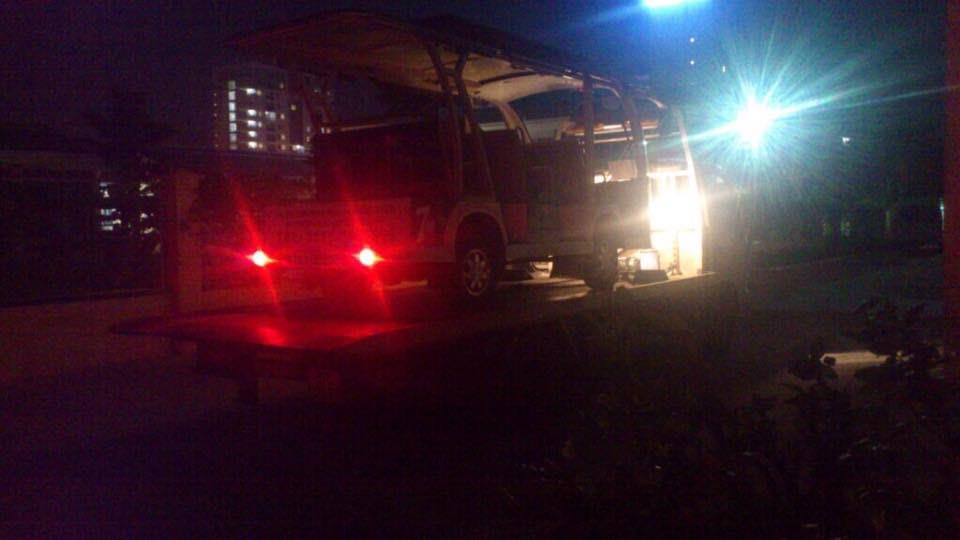 xe điện du lịch đà nẵng phục vụ khách tham quan chu lai truong hải